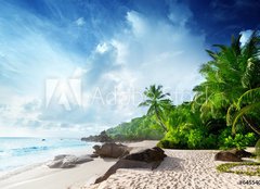 Fototapeta160 x 116  sunset on Seychelles beach, 160 x 116 cm