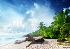 Fototapeta184 x 128  sunset on Seychelles beach, 184 x 128 cm