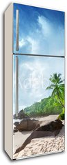 Samolepka na lednici flie 80 x 200  sunset on Seychelles beach, 80 x 200 cm