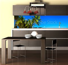 Fototapeta do kuchyně fólie 260 x 60, 64687249 - Art beautiful seaside view background - Umění krásné pohled na přímořskou krajinu