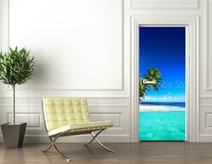 Samolepka na dvee flie 90 x 220  Art beautiful seaside view background, 90 x 220 cm