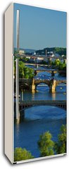 Samolepka na lednici flie 80 x 200, 64860561 - View of Charles Bridge in Prague from Letensky gardens.