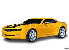 Samolepka flie 100 x 73, 6489190 - Yellow Sports Car - lut sportovn auto