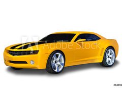 Fototapeta254 x 184  Yellow Sports Car, 254 x 184 cm