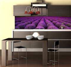 Fototapeta do kuchyn flie 260 x 60, 64900250 - Stunning landscape with lavender field at sunset