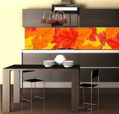 Fototapeta do kuchyně fólie 260 x 60, 6504633 - autumn leaves - podzimní listí