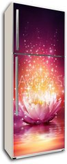 Samolepka na lednici fólie 80 x 200, 65113816 - magic flower on water - kouzelný květ na vodě