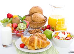 Samolepka flie 100 x 73, 65198170 - Healthy breakfast on the table