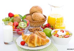 Fototapeta184 x 128  Healthy breakfast on the table, 184 x 128 cm