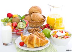 Fototapeta200 x 144  Healthy breakfast on the table, 200 x 144 cm