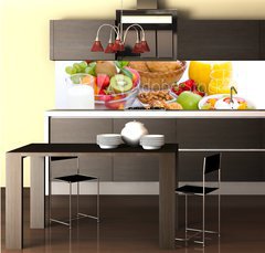 Fototapeta do kuchyn flie 260 x 60, 65198170 - Healthy breakfast on the table