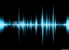 Samolepka flie 100 x 73  Graphic of a digital sound on black bottom, 100 x 73 cm