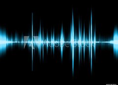 Samolepka flie 200 x 144  Graphic of a digital sound on black bottom, 200 x 144 cm