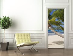 Samolepka na dvee flie 90 x 220  Tropical Paradise  Fiji  South Pacific Ocean, 90 x 220 cm