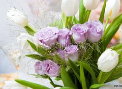 Samolepka flie 100 x 73, 6570882 - a decorated flower bouquet