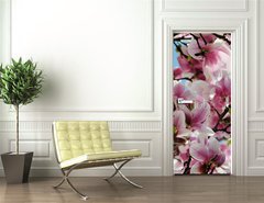 Samolepka na dvee flie 90 x 220  Magnolia tree blossom, 90 x 220 cm