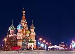 Fototapeta pltno 240 x 174, 66293302 - Moscow St. Basil  s Cathedral Night Shot - Moskva St. Basil s katedrla Non snmek