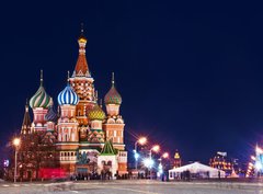 Fototapeta pltno 330 x 244, 66293302 - Moscow St. Basil  s Cathedral Night Shot