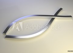 Samolepka flie 100 x 73  Silver Ichthys, 100 x 73 cm