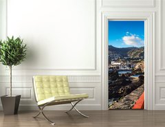 Samolepka na dvee flie 90 x 220  Madeira coastal view, looking South Central, 90 x 220 cm