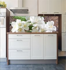 Fototapeta do kuchyn flie 180 x 60, 66646969 - Jasmine flowers over old wooden table.
