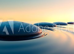 Fototapeta160 x 116  Steine im Wasser 3, 160 x 116 cm