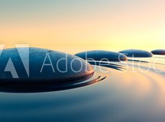 Samolepka flie 270 x 200  Steine im Wasser 3, 270 x 200 cm