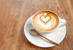 Samolepka flie 145 x 100, 67261349 - Cup of latte coffee - lek kvy latte