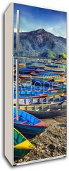 Samolepka na lednici flie 80 x 200  Boats in Pokhara lake, 80 x 200 cm