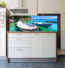 Fototapeta do kuchyn flie 180 x 60  boat at islas de rosario colombia, 180 x 60 cm