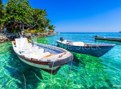 Fototapeta papír 360 x 266, 67685233 - boat at islas de rosario colombia - loď na islas de rosario colombia