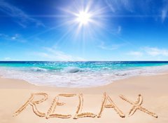 Fototapeta100 x 73  word relax on the tropical beach, 100 x 73 cm