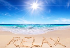 Fototapeta papr 184 x 128, 67705269 - word  relax  on the tropical beach