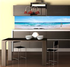 Fototapeta do kuchyn flie 260 x 60  word relax on the tropical beach, 260 x 60 cm