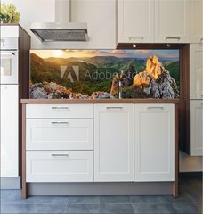 Fototapeta do kuchyn flie 180 x 60, 67727848 - Rocky moutain at sunset - Slovakia - Skaln moutain pi zpadu slunce