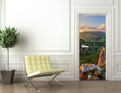 Samolepka na dvee flie 90 x 220  Rocky moutain at sunset  Slovakia, 90 x 220 cm