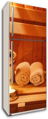 Samolepka na lednici fólie 80 x 200, 67860157 - Wellness und Spa in der Sauna - Wellness und Spa v sauně