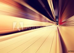 Fototapeta pltno 160 x 116, 67931412 - Train in motion blur in subway station.