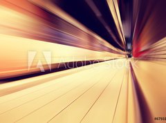 Fototapeta vliesov 270 x 200, 67931412 - Train in motion blur in subway station.