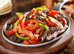 Fototapeta papr 254 x 184, 67960034 - mexican food - beef fajitas and bell peppers