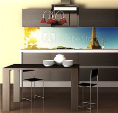 Fototapeta do kuchyn flie 260 x 60, 68288311 - Seine in Paris with Eiffel tower in autumn season