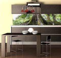 Fototapeta do kuchyn flie 260 x 60  big old tree and a river, 260 x 60 cm