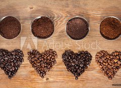Samolepka flie 100 x 73, 68508148 - Coffee Beans and Ground Coffee - Kvov zrna a mlet kva