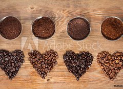 Fototapeta pltno 160 x 116, 68508148 - Coffee Beans and Ground Coffee