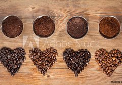 Fototapeta184 x 128  Coffee Beans and Ground Coffee, 184 x 128 cm