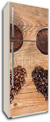 Samolepka na lednici flie 80 x 200  Coffee Beans and Ground Coffee, 80 x 200 cm