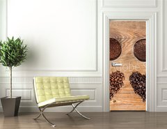 Samolepka na dvee flie 90 x 220, 68508148 - Coffee Beans and Ground Coffee