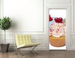 Samolepka na dvee flie 90 x 220  original and creative cupcake designs, 90 x 220 cm