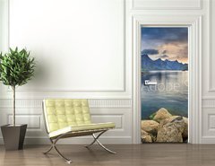 Samolepka na dvee flie 90 x 220  Lofoten Islands., 90 x 220 cm