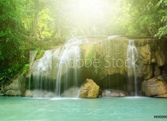 Fototapeta papr 160 x 116, 69089073 - Deep forest waterfall